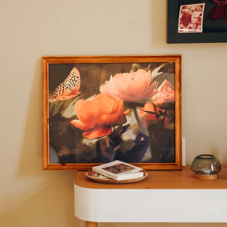 Winnies Picks Paint by Numbers Art Kit Peach Butterfly
