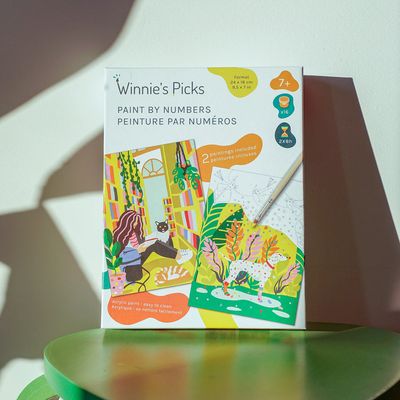 Winnies Picks Paint by Numbers Art Kit Kids Puppy and Books