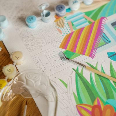 Winnies Picks Paint by Numbers Art Kit Campervan Traveling Around The World
