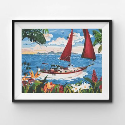 Winnies Picks Paint by Numbers Art Kit Sail Away