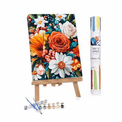 Winnies Picks Paint by Numbers Art Kit Framed Floral bouquet