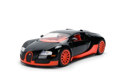 Jada Toys 1/24 HYPERSPEC 2011 Bugatti Veyron Black/Orange