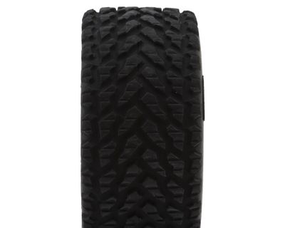 Traxxas Assembled and Glued Rear 2.0in Outer 2.6in Inner Dual Profile Rally Tires on White Wheels 2pc