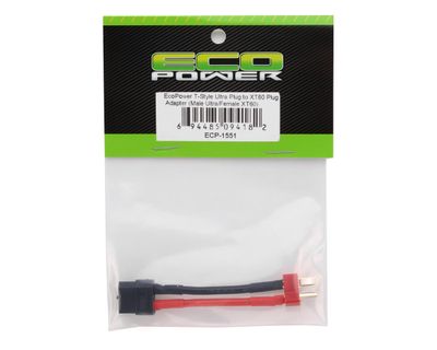 EcoPower Female XT60 to Male T-Style Adapter