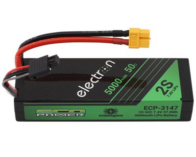 EcoPower Electron 7.4V/5000mAh 2S 50C Intelligent LiPo Battery with XT60 Connector