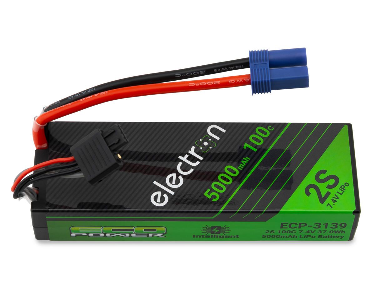 EcoPower Electron Axial/Losi/Arrma 7.4V/5000mAh 2S 100C Intelligent LiPo Battery with EC5 Connector
