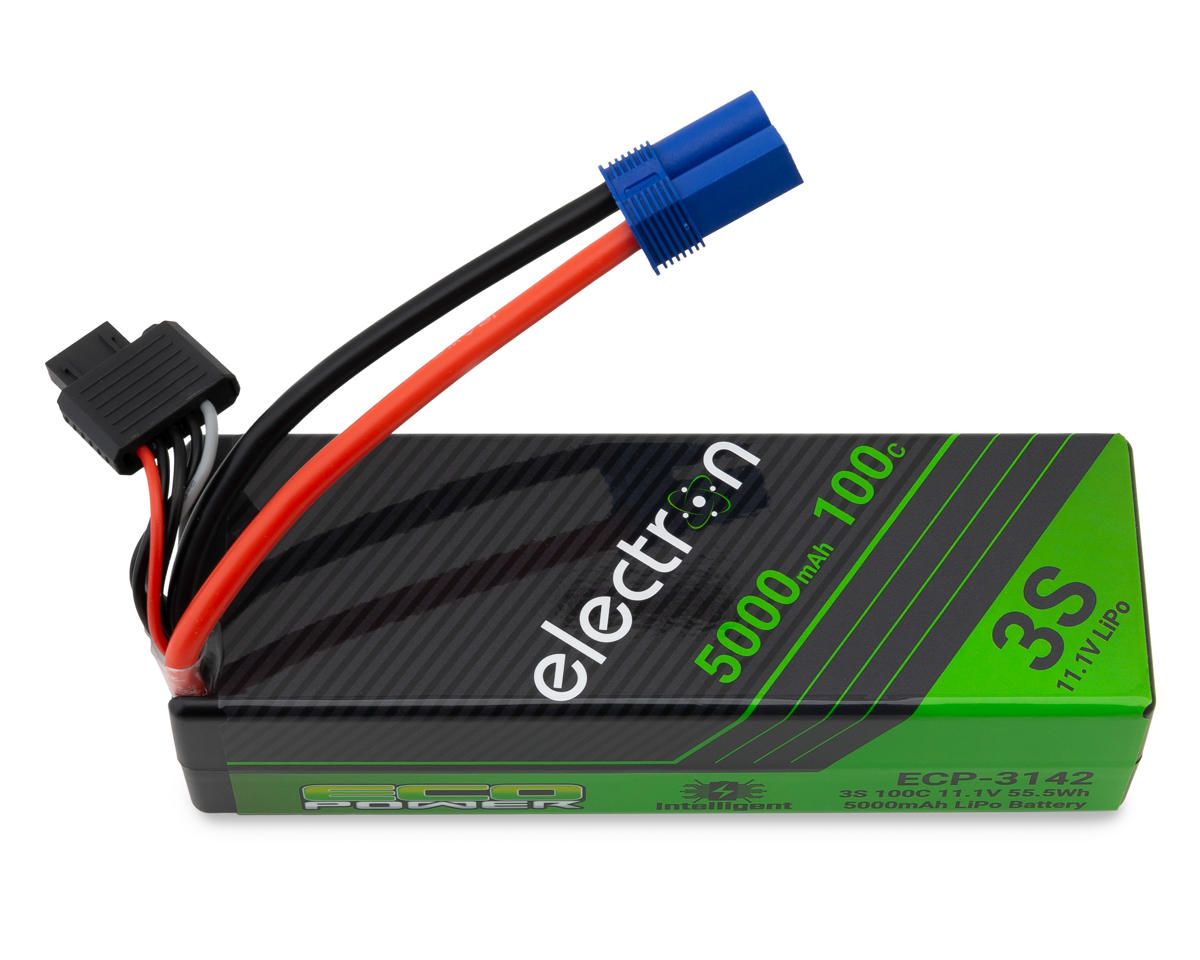 EcoPower Electron Arrma/Losi/SCX6 11.1V/5000mAh 3S 100C Intelligent LiPo Battery with EC5 Connector
