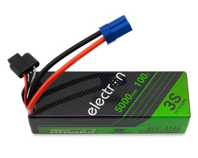 EcoPower Electron Arrma/Losi/SCX6 11.1V/5000mAh 3S 100C Intelligent LiPo Battery with EC5 Connector