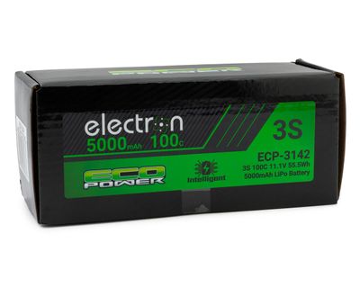 EcoPower Electron Arrma/Losi/SCX6 11.1V/5000mAh 3S 100C Intelligent LiPo Battery with EC5 Connector