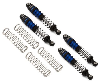 Treal Hobby TRX-4M/TRX-4MT 59mm Front/Rear Long Travel Shock Set Blue 4pc