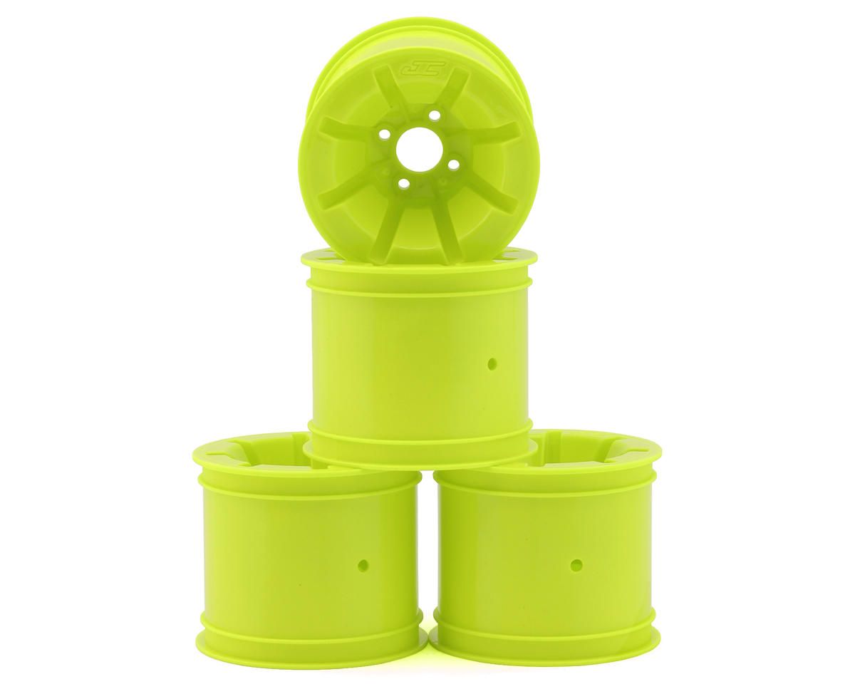 JConcepts RC10T Pioneer 2.2 Rear Wheels with Adapters Yellow 4pc