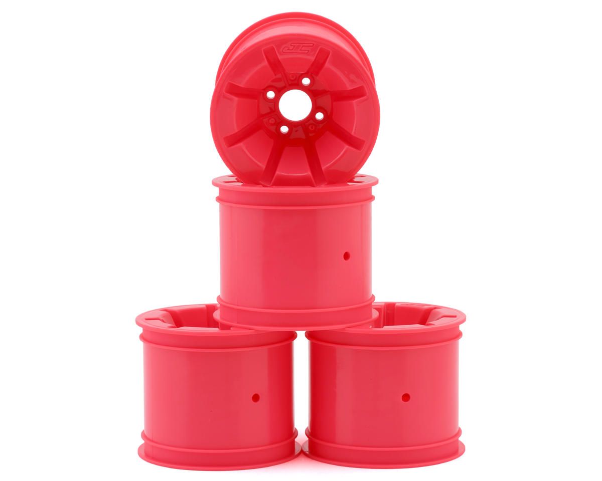 JConcepts RC10T Pioneer 2.2 Rear Wheels with Adapters Pink 4pc