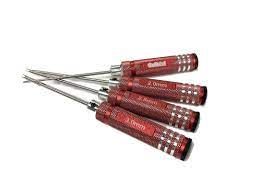 On Point 1.5/2.0/2.5/3.0mm Hex Screwdrivers Set Red 4pc