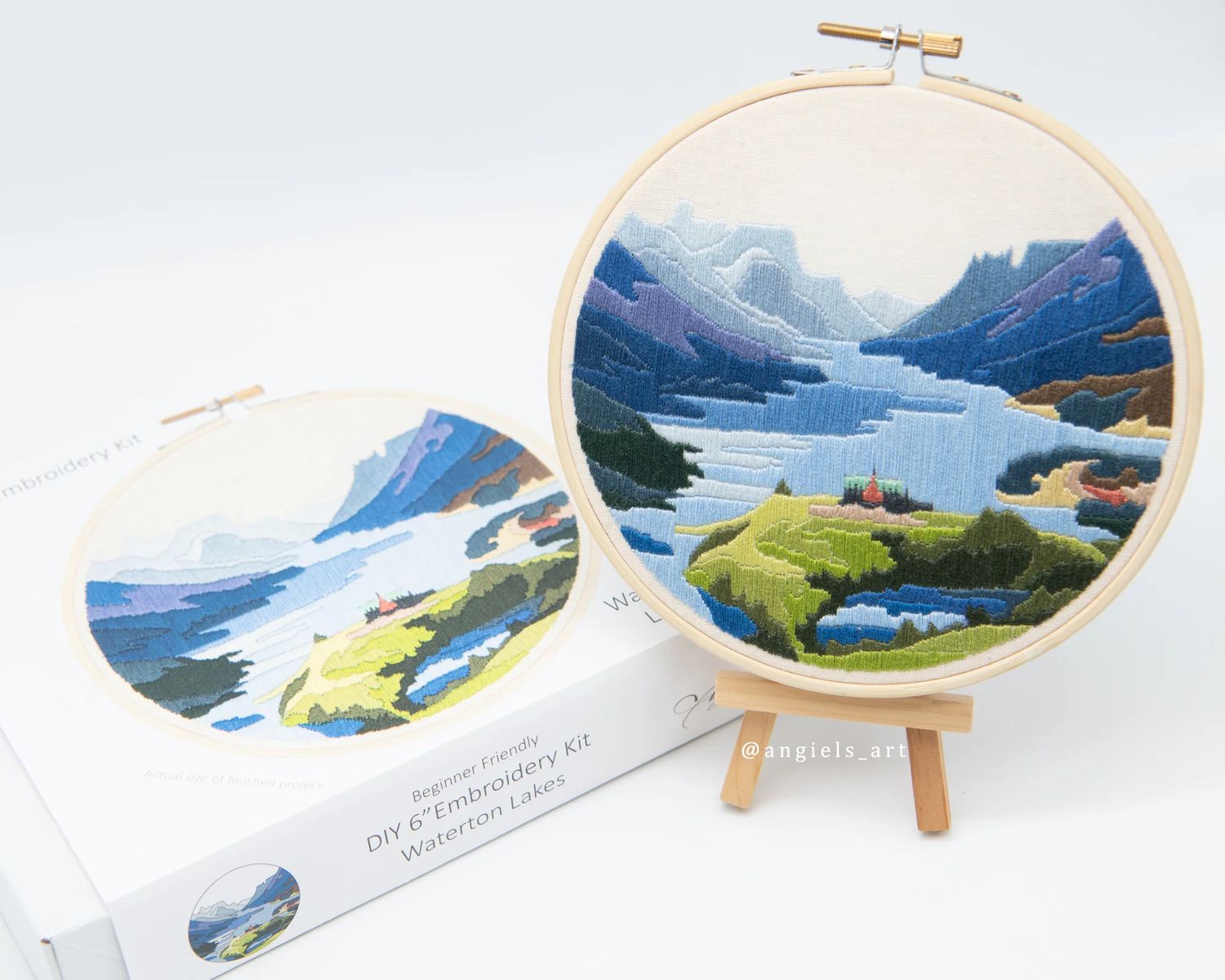 Angiels Art Waterton Lakes DIY Embroidery Kit