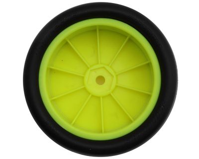 JConcepts Smoothie 3 2.2in Pre-Mounted 2WD Front Buggy Green Compound Tires with 12mm Hex Yellow 2pc
