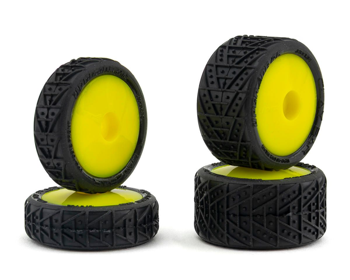 UpGrade RC Losi Micro-B Clay Bar Pre-Mounted Front and Rear Clay Tires Yellow