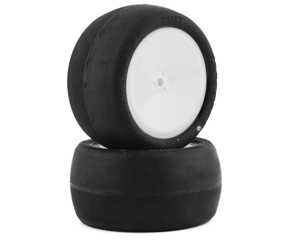 JConcepts Smoothie 2 2.2in Pre-Mounted Rear Buggy Silver Clay Compound Tires with 12mm Hex White 2pc