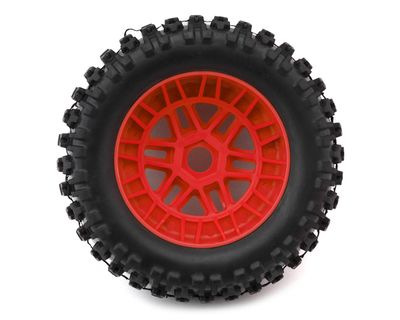 Arrma dBoots Fortress 5.47in OD Tire on Red Wheels 2pc