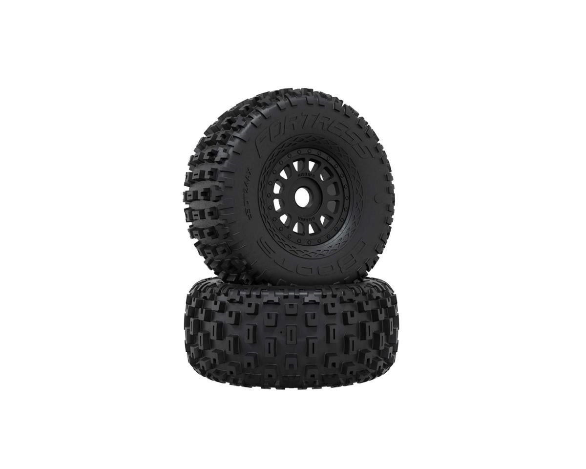 Arrma Glued DBoots FORTRESS Tire Set 2pc Black