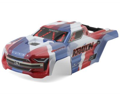 Arrma KRATON Painted Decalled Trimmed Body Set Blue/Red