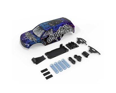 Arrma GORGON Painted Decalled Trimmed Body Set Blue/Black