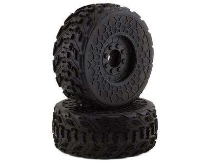 Arrma dBoots FIRETEAM 6.65in OD Tire on Black Wheels 2pc