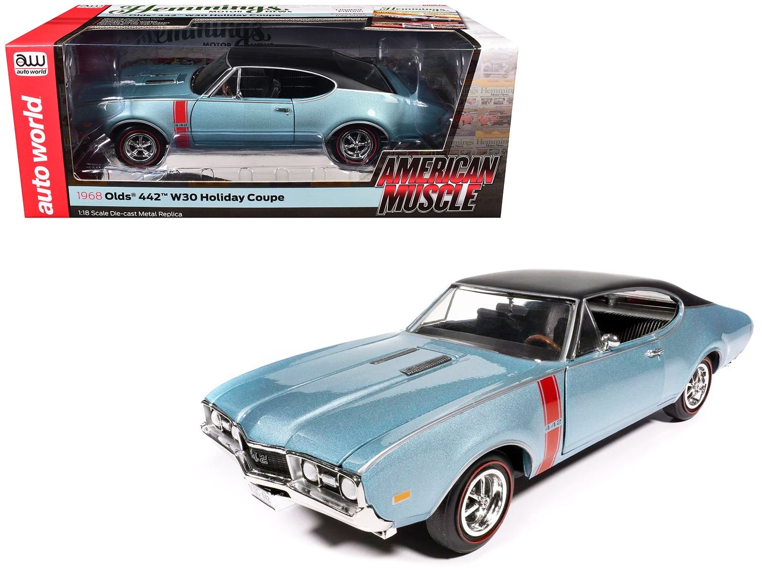 American Muscle 1/18 1968 Oldsmobile Holiday Coupe 442