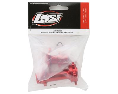 Team Losi Racing PM-MX Machined Aluminum Hub Set Red