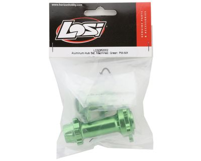 Team Losi Racing PM-MX Machined Aluminum Hub Set Green