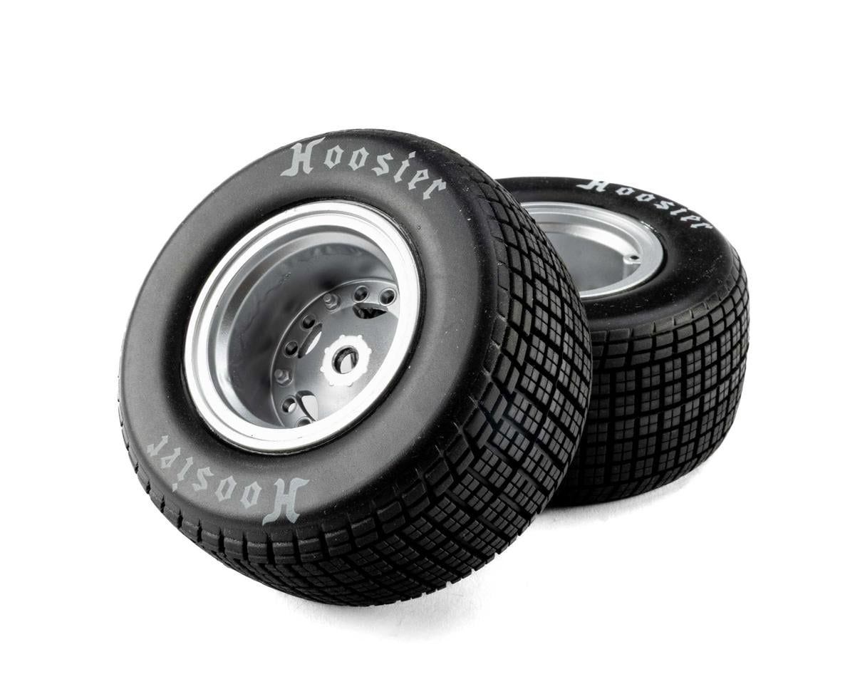 Team Losi Racing Satin Aluminum 22S DLM Mounted Medium Hoosier Tires 2pc