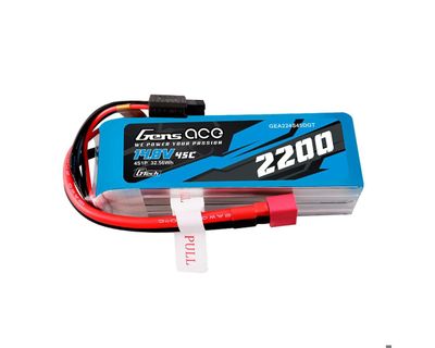 GENS ACE G-Tech 2200mAh 4S1P 14.8V 45C Lipo With Deans Plug