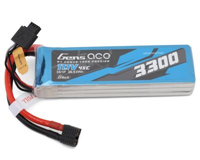 GENS ACE G-Tech 3300mAh 3S 11.1V 45C LiPo EC3 and Deans Adapter