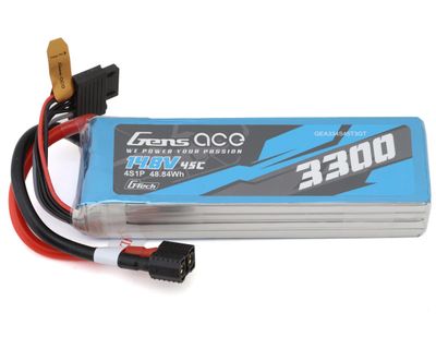 GENS ACE G-Tech 3300mAh 4S 14.8V 45C LiPo EC3 and Deans Adapter