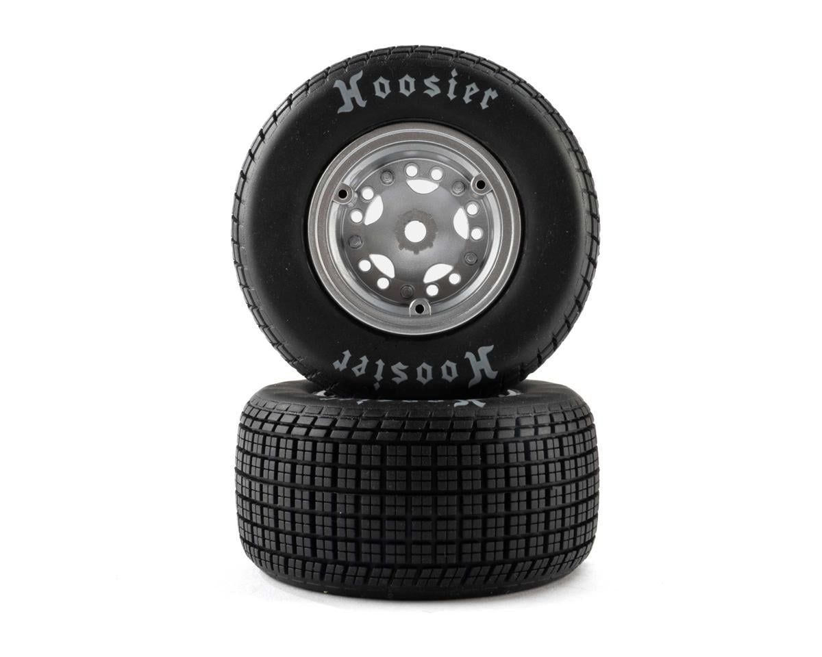 Team Losi Racing Satin Aluminum 22S DLM Mounted Soft Hoosier Tires 2pc