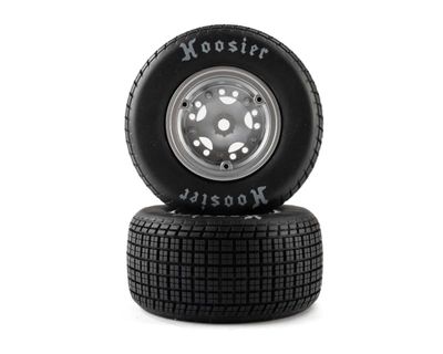 Team Losi Racing Satin Aluminum 22S DLM Mounted Soft Hoosier Tires 2pc