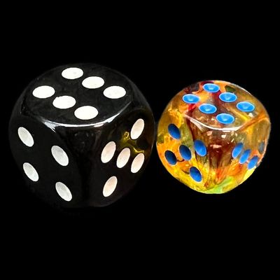 Chessex Nebula 12mm 36D6 Dice Set Primary/Turquoise Luminary