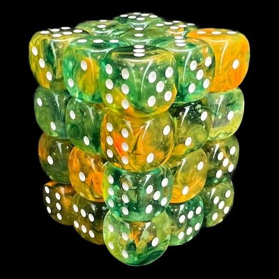 Chessex Nebula 12mm 36D6 Dice Set Spring/White Luminary