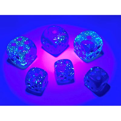Chessex Gemini 12mm 36D6 Dice Set Blue-Blue/Light Blue Luminary