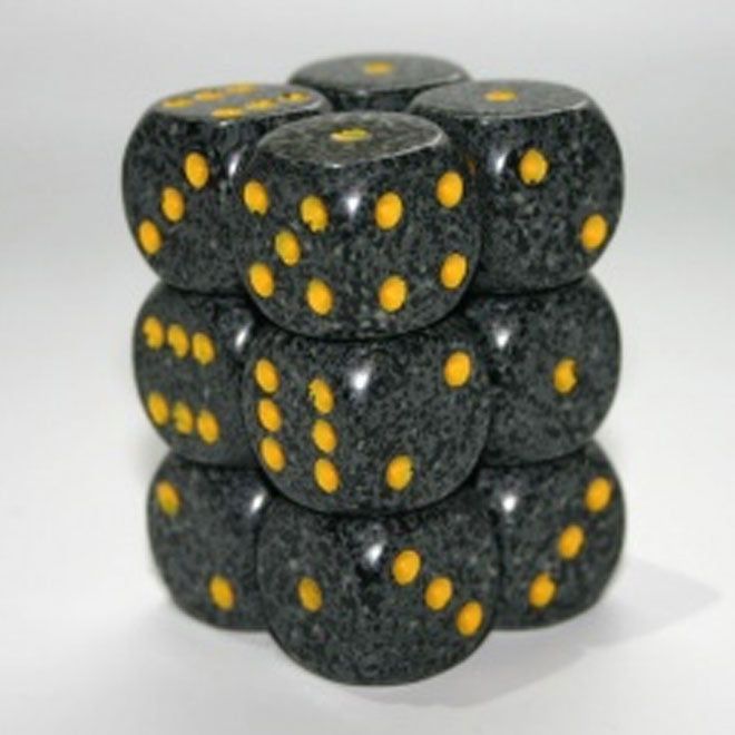 Chessex Speckled 16mm 12D6 Dice Set Urban Camo