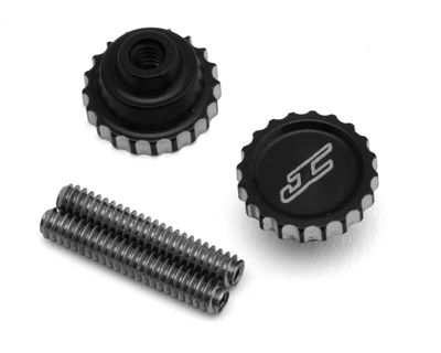 JConcepts RC10 Aluminum 4-40 Future Thumb Nuts with Set Screws Black