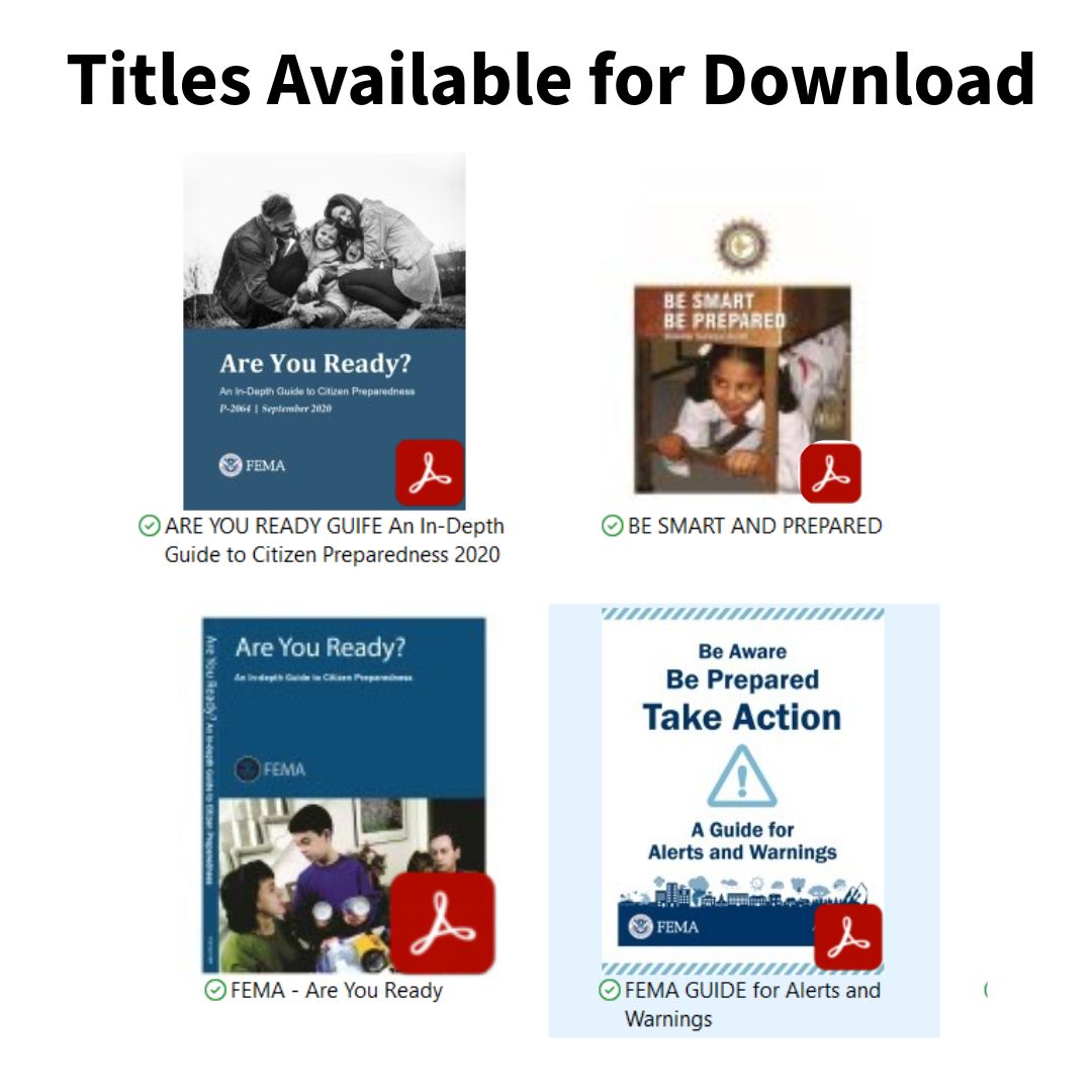 Printable Preparedness Guides and Toolkits