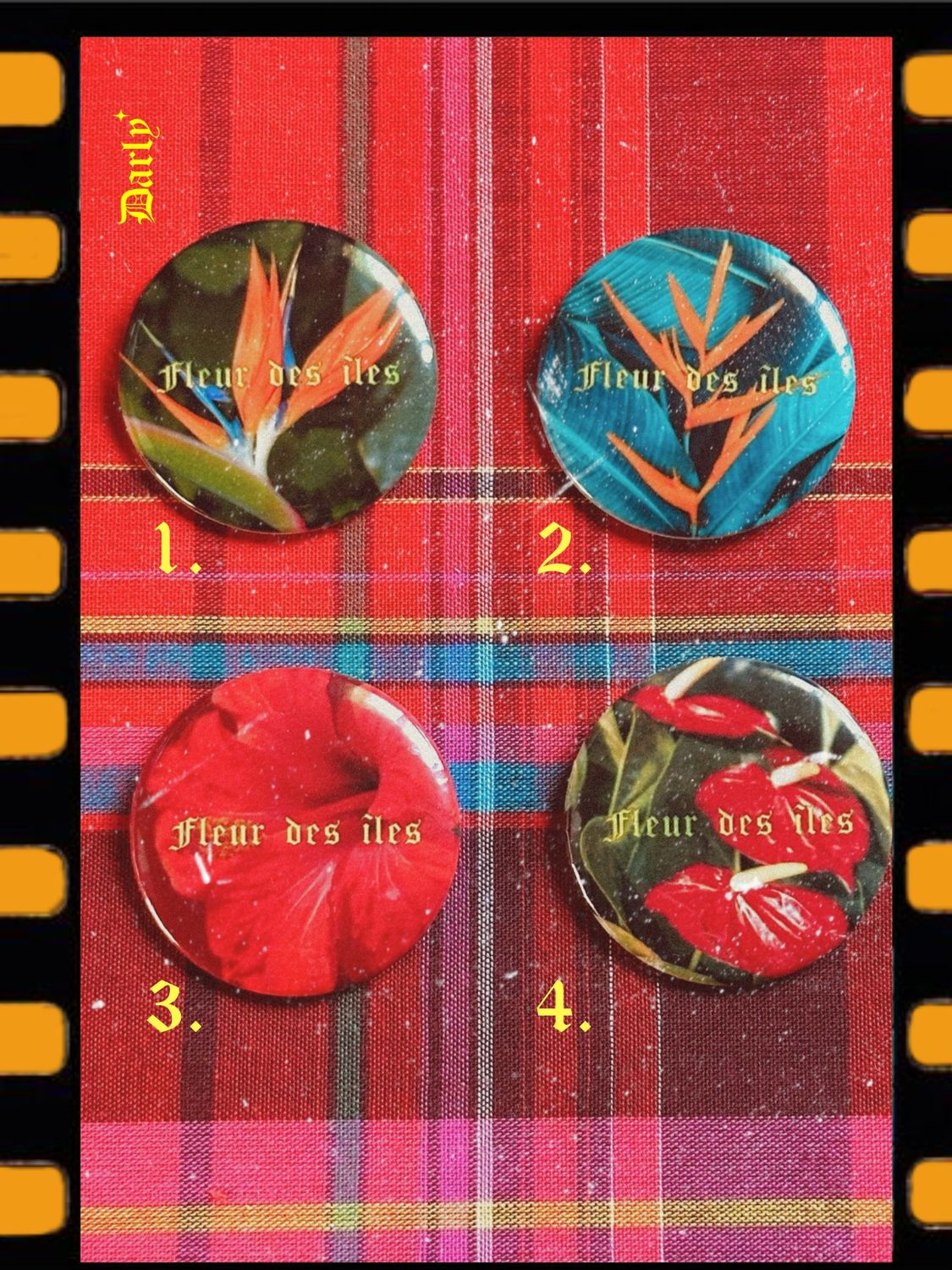Badges - fleurs des îles