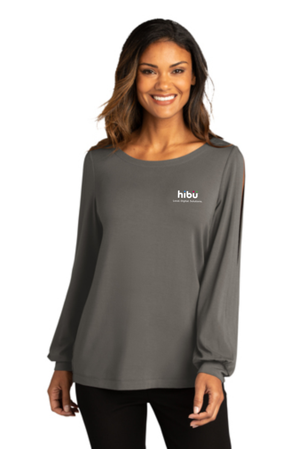 LK5600 Port Authority ® Ladies Luxe Knit Jewel Neck Top