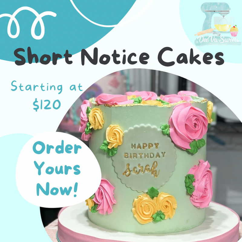 Short notice cakes