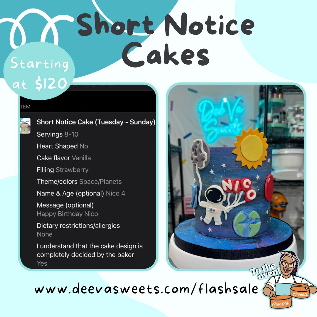 Short Notice Cake (Tuesday - Sunday)