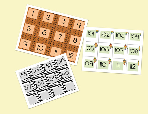 Number Cards, Jungle Theme