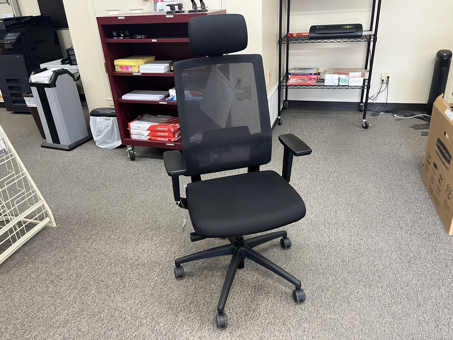 Demo Clearance! Palma High Back Mesh Task Chair and Headrest