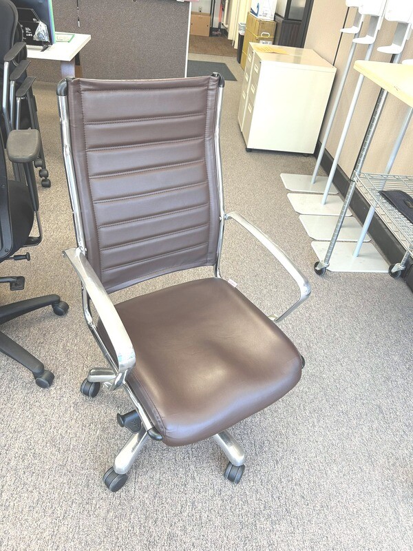 Clearance! Eurotech Brown Leather Exec / Conference Chair