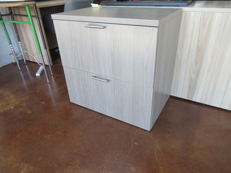 Demo Clearance! 2 Drawer Grey Lateral Filing Cabinet