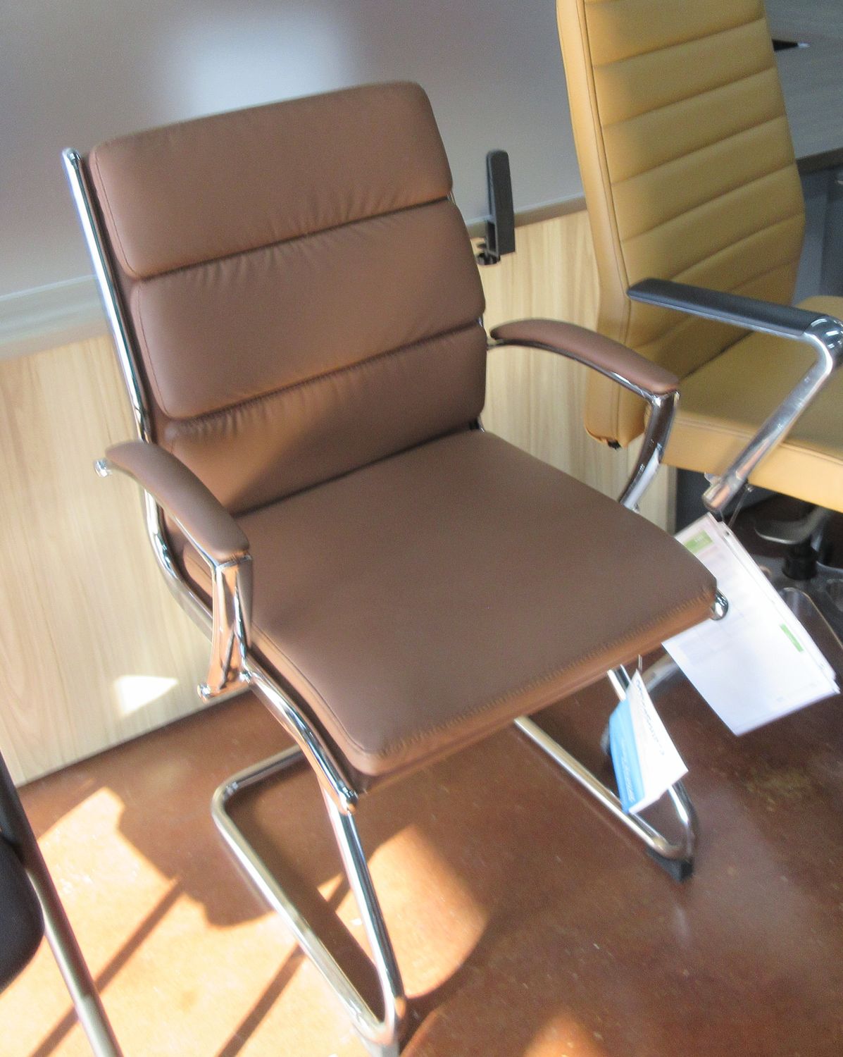 Demo Clearance! Sled Base Guest Chair, Caramel